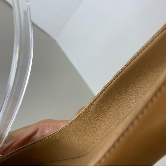 Salvatore Ferragamo Tan Brown Nude Bow Tie Front Party Pumps Heels Size 7 - Picture 12 of 16